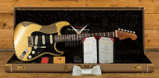 Fender Custom Shop Masterbuilt Dale Wilson 60 Strat - Heavy Relic Gold Sparkle