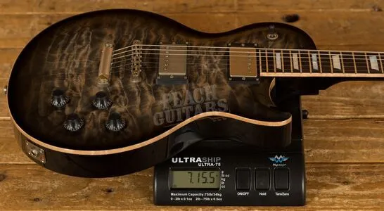 Nik Huber - Orca 59 Exceptional Quilt Top w/Braz RW Fretboard Charcoal Burst