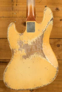 Fender Custom Shop Masterbuilt Van Trigt 66 Jazz Bass - Heavy Relic Aged Olympic White