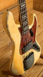 Fender Custom Shop Masterbuilt Van Trigt 66 Jazz Bass - Heavy Relic Aged Olympic White
