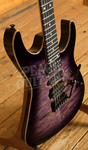 Tom Anderson Angel | Natural Purple to T Purple to Black Burst w/Binding