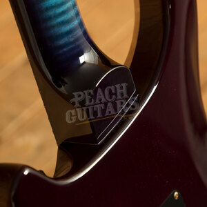 PRS Custom 24 Flame Maple Neck 10 Top Pattern Thin Ebony Aquabluex Purple Burst
