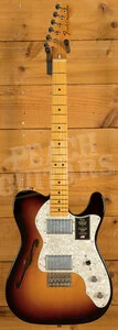 Fender American Vintage II 1972 Telecaster Thinline - Maple - 3-Colour Sunburst