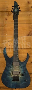 Mayones Duvell Elite 6 - Ebony - Trans Natural Fade Blue Burst Satin