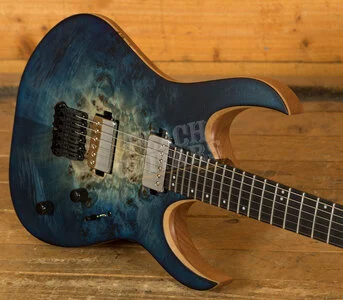 Mayones Duvell Elite 6 - Ebony - Trans Natural Fade Blue Burst Satin
