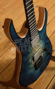 Mayones Duvell Elite 6 - Ebony - Trans Natural Fade Blue Burst Satin