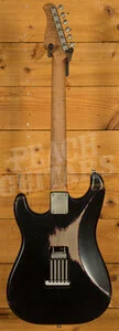 Xotic California Classic XSC-2 - Black over Red Heavy Ageing Matching Headstock