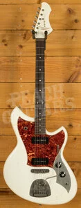 Novo Nucleus Serus J | Olympic White - Tortoise Shell Pickguard