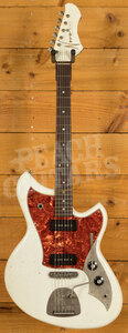 Novo Nucleus Serus J | Olympic White - Tortoise Shell Pickguard