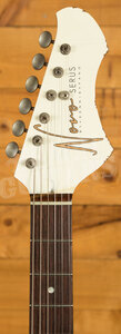 Novo Nucleus Serus J | Olympic White - Tortoise Shell Pickguard