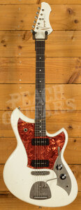 Novo Nucleus Serus J | Olympic White - Tortoise Shell Pickguard