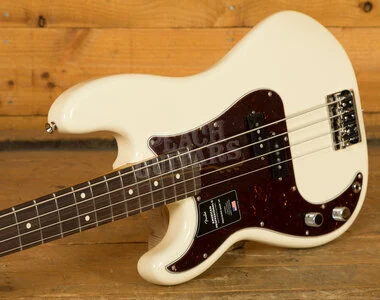 Fender American Professional II Precision Bass Left-Handed - Rosewood - Olympic White