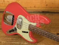Fender Custom Shop 63 Jazz Bass - Journeyman Relic Aged Fiesta Red