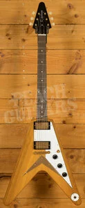 Epiphone Inspired By Gibson Custom 1958 Korina Flying V | Aged Natural - White Pickguard