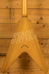 Epiphone Inspired By Gibson Custom 1958 Korina Flying V | Aged Natural - White Pickguard