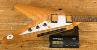 Epiphone Inspired By Gibson Custom 1958 Korina Flying V | Aged Natural - White Pickguard