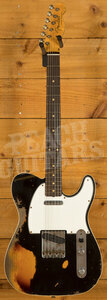 Fender Custom Shop '59 Tele Custom Super Heavy Relic Black over 3TSB
