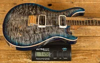 PRS Wood Library Modern Eagle V | Charcoal Blueburst - Roasted Maple Neck & 1 Piece Top