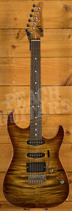 Tom Anderson Drop Top Shorty Hollow | Light Tiger Eye Burst w/Binding - Black Back