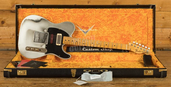 Fender Custom Shop Masterbuilt Kyle McMillin Brent Mason Tele - Heavy Relic Flat Silver Satin