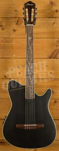 Ibanez TOD10N Tim Henson Solid-Top Cutaway Nylon Guitar - Transparent Black Flat