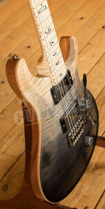 PRS Wood Library Custom 24 Charcoal Fade with Flame Maple Neck