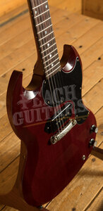 Gibson Custom 1963 SG Junior Reissue Lightning Bar VOS Cherry Red