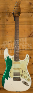 Xotic California Classic XSC-2 Super Heavy Aged V/Wht over Candy Green