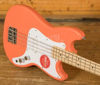 Squier Sonic Bronco Bass Maple Tahitian Coral