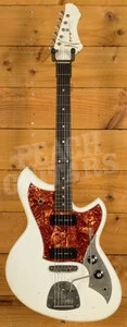 Novo Nucleus Serus J | Olympic White - Tortoise Shell Pickguard