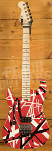 EVH Striped Series LH | Red w/Black & White Stripes *Left-Handed*