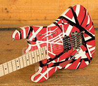 EVH Striped Series LH | Red w/Black & White Stripes *Left-Handed*