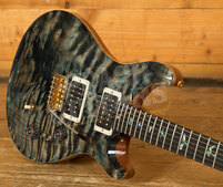 PRS Wood Library Custom 24-08 | Faded Whale Blue 1-Piece Quilt 10-Top
