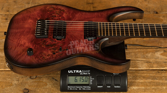 Mayones Duvell Elite 7 Liquid Red Black Burst - NAMM 2021 Display Guitar