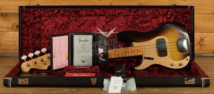 Fender Custom Shop '58 P Bass Journeyman 2-Tone Sunburst LH - Peach Guitars