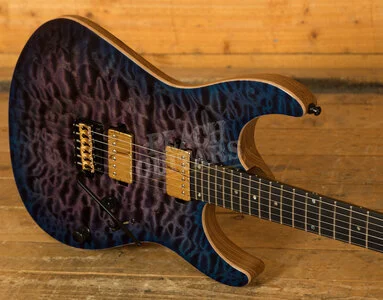 Mayones Aquila Elite S 6 - Ebony - Trans Dirty Purple Blue Burst Gloss