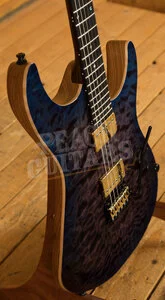 Mayones Aquila Elite S 6 - Ebony - Trans Dirty Purple Blue Burst Gloss