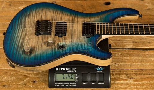 Mayones Regius Core 6 Trans Jeans Black 3-Tone Blue Burst Gloss