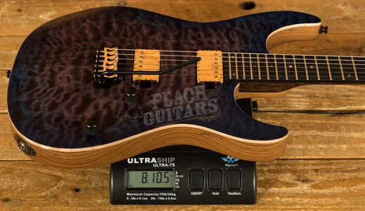 Mayones Aquila Elite S 6 - Ebony - Trans Dirty Purple Blue Burst Gloss
