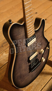 Music Man Axis Collection | Axis Super Sport - Charcoal Cloud Flame