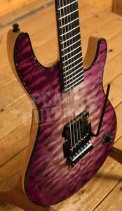 Mayones Regius PRO 7 - Ebony - Transparent Natural Fade Purple Burst Out Gloss - 7-String