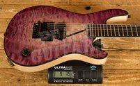Mayones Regius PRO 7 - Ebony - Transparent Natural Fade Purple Burst Out Gloss - 7-String
