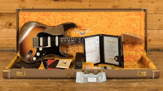 Fender Custom Shop Masterbuilt Dale Wilson 60 Strat HSS - Heavy Relic Chocolate 3-Tone Sunburst