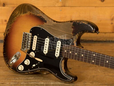 Fender Custom Shop Masterbuilt Dale Wilson 60 Strat HSS - Heavy Relic Chocolate 3-Tone Sunburst