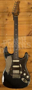 Xotic California Classic XSC-2 - Black Super Heavy Ageing SS Frets