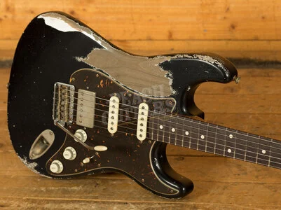 Xotic California Classic XSC-2 - Black Super Heavy Ageing SS Frets