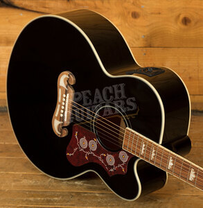 Epiphone EJ-200SCE Black with Gold Hardware