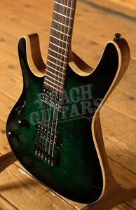 Mayones Setius 6 - Ebony - Dirty Green Burst - Left-Handed - inc case Used