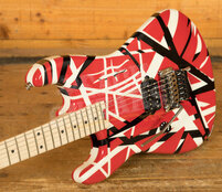 EVH Striped Series LH | Red w/Black & White Stripes *Left-Handed*