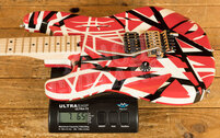 EVH Striped Series LH | Red w/Black & White Stripes *Left-Handed*